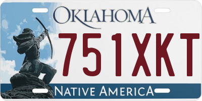 OK license plate 751XKT