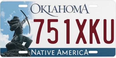 OK license plate 751XKU