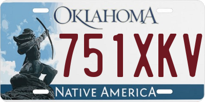 OK license plate 751XKV