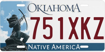 OK license plate 751XKZ