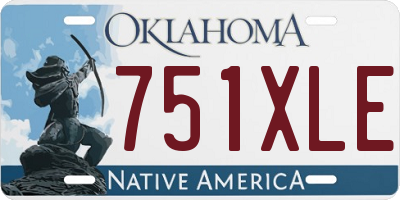 OK license plate 751XLE