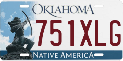 OK license plate 751XLG