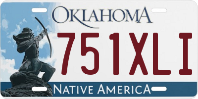 OK license plate 751XLI