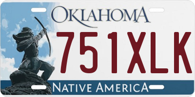 OK license plate 751XLK