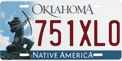OK license plate 751XLO