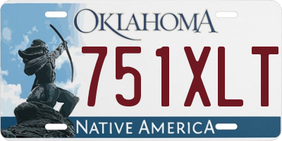 OK license plate 751XLT