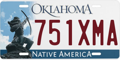 OK license plate 751XMA
