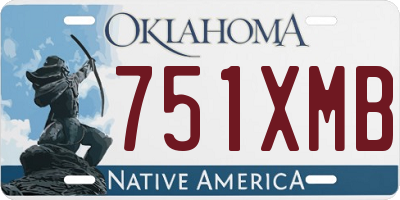 OK license plate 751XMB