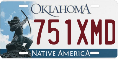 OK license plate 751XMD