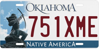 OK license plate 751XME