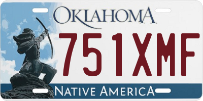OK license plate 751XMF
