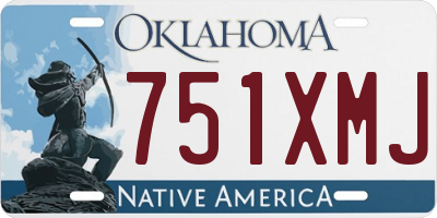 OK license plate 751XMJ