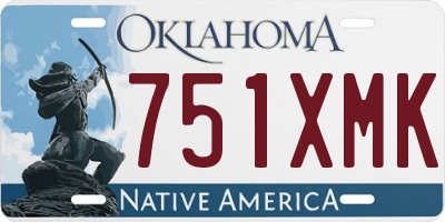 OK license plate 751XMK