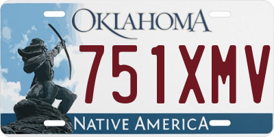 OK license plate 751XMV