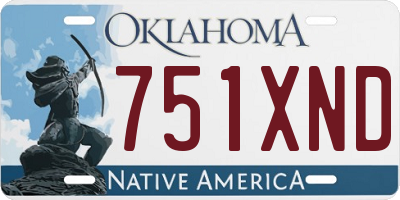 OK license plate 751XND