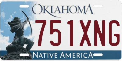 OK license plate 751XNG