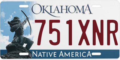 OK license plate 751XNR