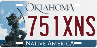 OK license plate 751XNS