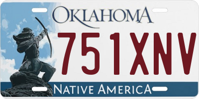 OK license plate 751XNV