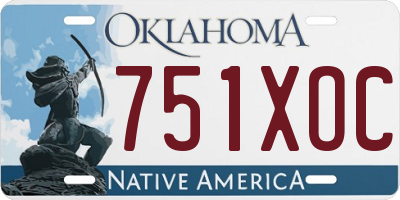 OK license plate 751XOC