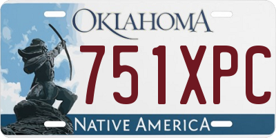 OK license plate 751XPC