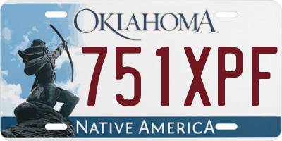 OK license plate 751XPF