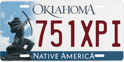 OK license plate 751XPI