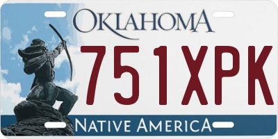 OK license plate 751XPK