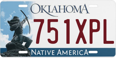 OK license plate 751XPL