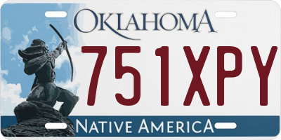 OK license plate 751XPY