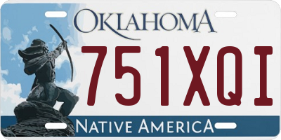 OK license plate 751XQI