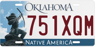 OK license plate 751XQM