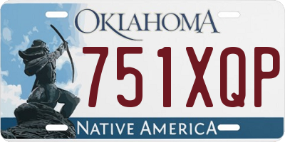 OK license plate 751XQP
