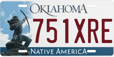 OK license plate 751XRE