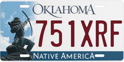 OK license plate 751XRF