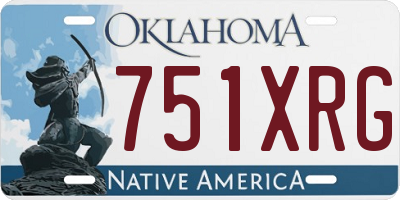 OK license plate 751XRG