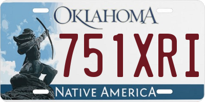 OK license plate 751XRI