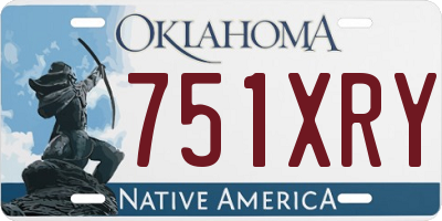 OK license plate 751XRY