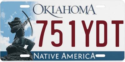 OK license plate 751YDT
