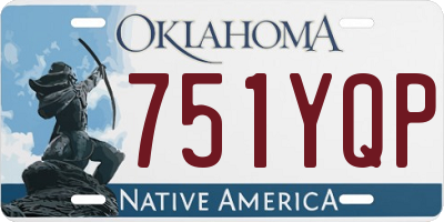 OK license plate 751YQP