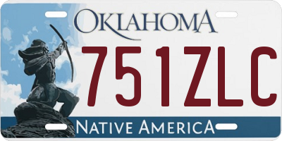 OK license plate 751ZLC