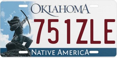 OK license plate 751ZLE
