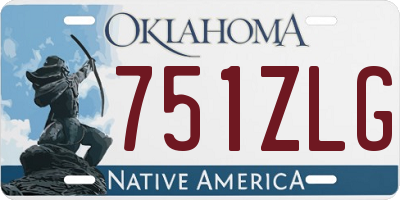 OK license plate 751ZLG