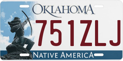 OK license plate 751ZLJ