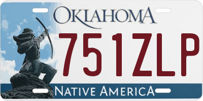 OK license plate 751ZLP