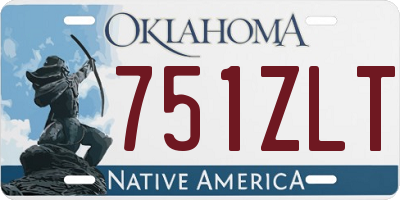 OK license plate 751ZLT