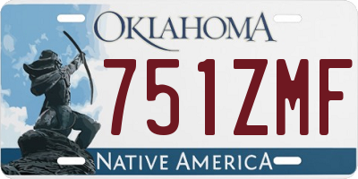 OK license plate 751ZMF