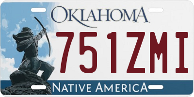 OK license plate 751ZMI