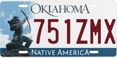 OK license plate 751ZMX