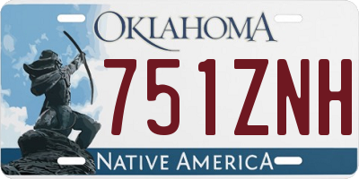 OK license plate 751ZNH